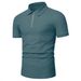 Wish Men's Summer Sports Fitness T-Shirt Casual Lapel Short Sleeved Half Zip POLO Shirt European American Cross Border Foreign Trade_viptrois.com