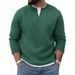 Men's Casual Long Sleeve Crew Neck Pullover Sweatshirt - Loose Fit Layering Base Shirt For Autumn & Winter_viptrois.com