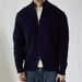 Men’s Semi-High Neck Zip-Front Knit Sweater – Anti-Pilling Modal Blend Heavyweight Cardigan For Autumn & Winter_viptrois.com
