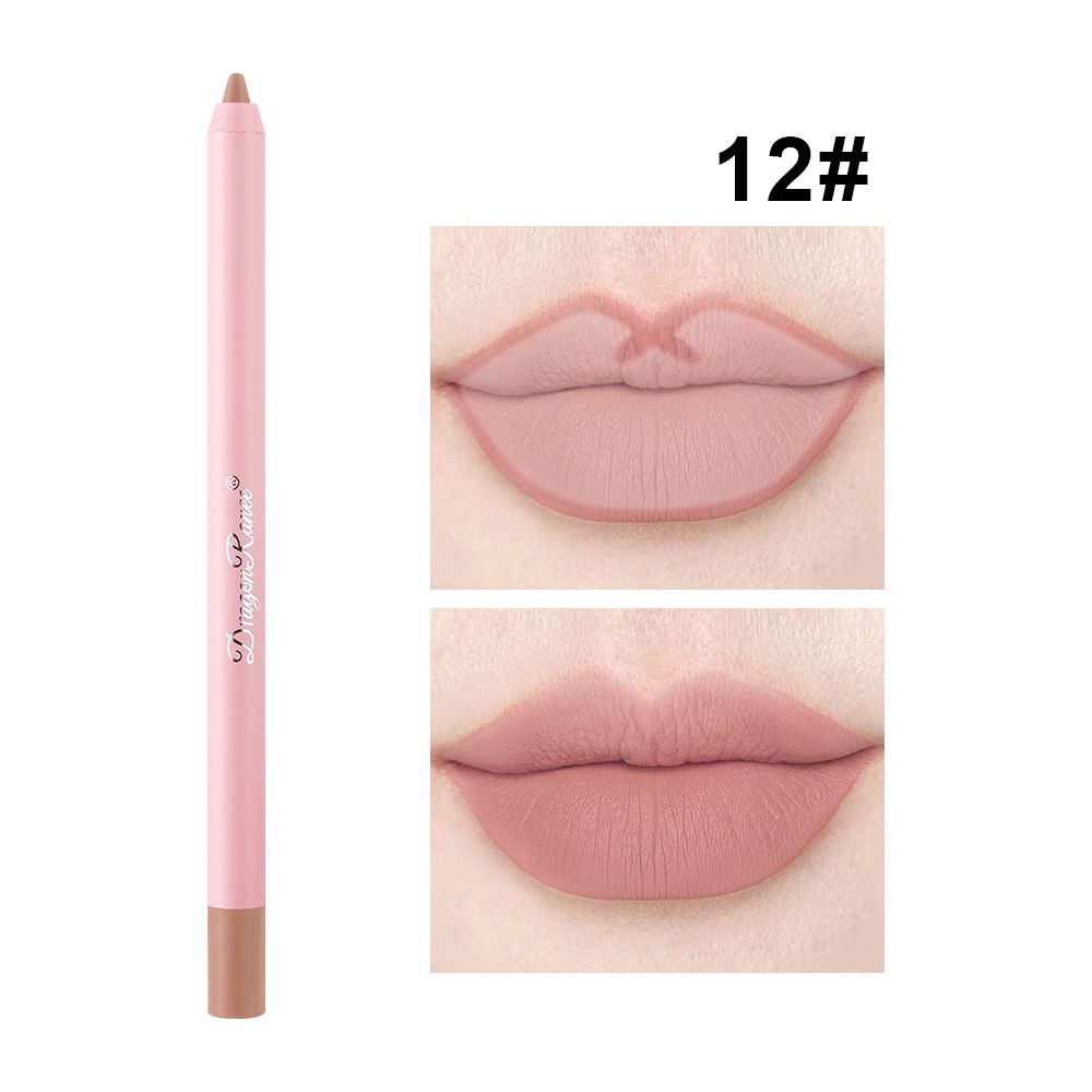 Waterproof Matte Lip Liner Pencil In Brownish-Pink Shade - Long-Lasting, Plumping & Foaming Formula For Precise Lip Contouring_viptrois.com
