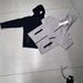 Men's Hooded Knit Sweatshirt & Jogger Set - Casual Lounge Wear For Spring & Fall - Soft Cotton Blend Fabric - Grey & Black_viptrois.com