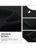 100 Cotton Spring/summer Men's Long Sleeved Round Neck Black T Short Sleeved T-shirt Top Loose Casual Print_viptrois.com