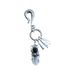 Handcrafted Black Twisted Metal Keychain - Unique Three-Ring Design, Durable And Stylish Accessory Everyday Use Black Wreath Three Ring Buckle_viptrois.com