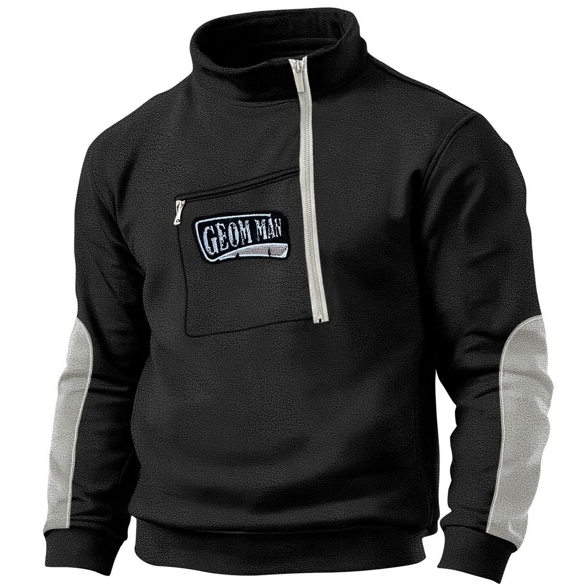 Men's Clothing Men's V Neck Buttoned Sweatshirt Fleece Warm Tactical Sweatshirt Pullover Training Men's Long Sleeved_viptrois.com