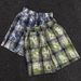 Men's Clothing Men's Style Casual Shorts Tie Dye Plaid Straight Leg Loose Fit Wide Leg Five Point Mid Length Summer_viptrois.com