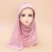 Women's Hijab ladies' pullover headscarf solid color bamboo cotton hard hat brim hot diamond wrap scarf_viptrois.com