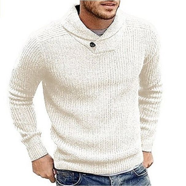 Pulse 2022 New Men's Casual Pullover Long Sleeve High Collar Slim Fit Knitted Sweater European And American Cross-Border_viptrois.com