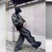 Men's Clothing High version yproject22aw black and gray twisted curved trousers loose drape mopping men and women casual trousers_viptrois.com