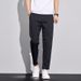 Men's Clothing Summer Nine Points Casual Pants Men's Fashion New Elastic Straight Boys' Trousers Slim Fit Pants Men_viptrois.com