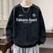 Fattened Plus Size Sweater Men's Spring And Autumn American Casual Loose Clothes Tie-dye Long-sleeved T-shirt Without Hat_viptrois.com