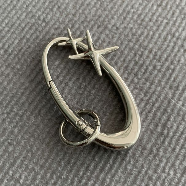 "Star Oval Buckle" Original Niche Double Star Oval Keychain Vibe Style Bag Pendant High End Accessories_viptrois.com