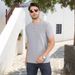Men's Clothing Casual Slim Breathable Men's Short Sleeved T Shirt Men's Muscle Henry Shirt Men's T Shirt_viptrois.com