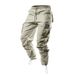 Men's Clothing Spring Autumn Men's Casual Loose Cuff Trousers Multi Pocket Solid Color Workwear For Formal & Casual_viptrois.com