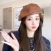 PU Leather For Women, Autumn And Winter Beret, British Style Artist Face Slimming, Artistic Versatile Octagonal Hat,_viptrois.com