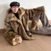 Men's Clothing Men's Fur Coat Autumn And Winter New Imitation Raccoon Fur Short Coat Wolf Fur Color Casual Warm Personality Jacket_viptrois.com