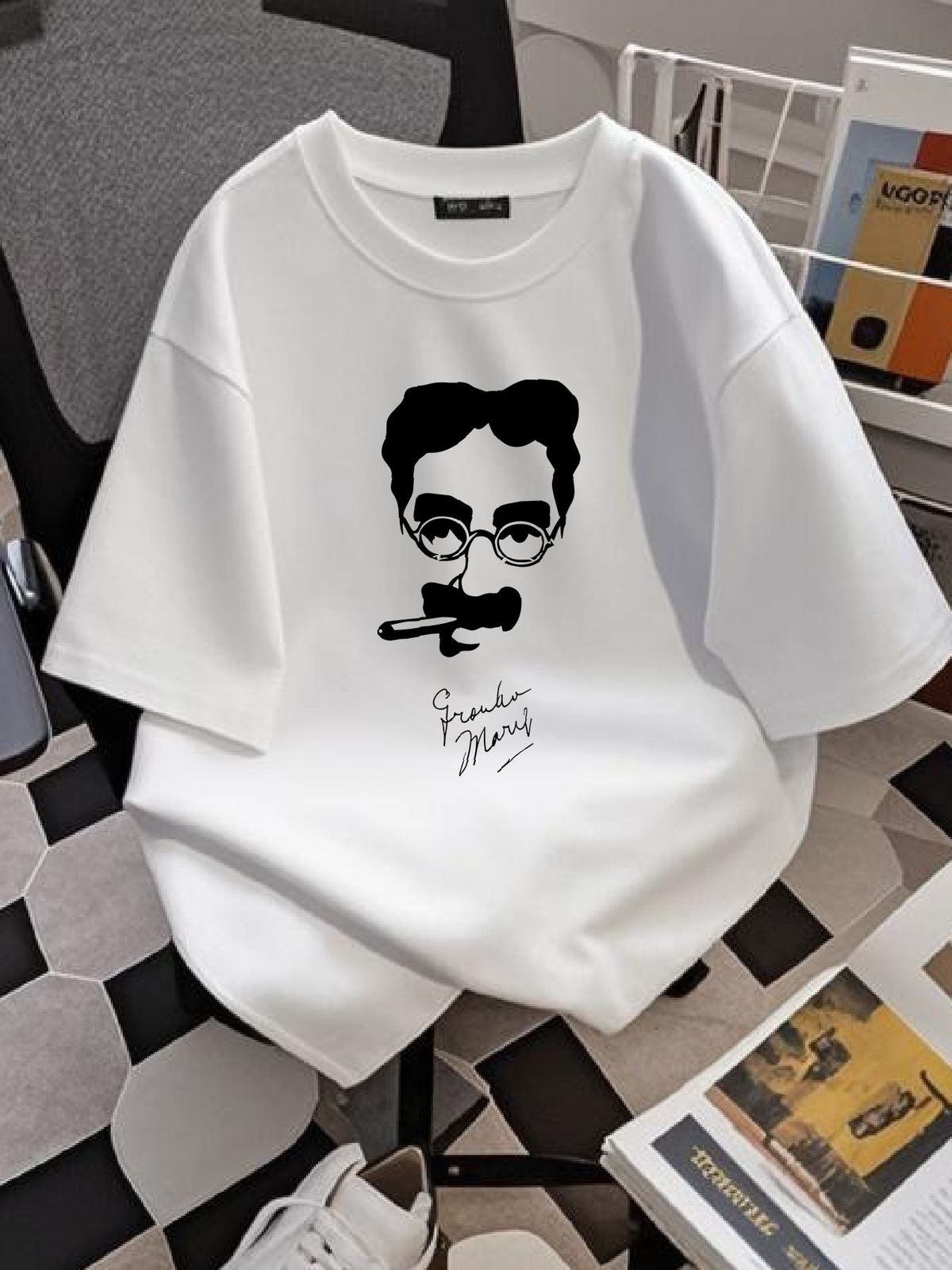 Groucho Marx Autograph Brothers Chico Harpo Duck Soup T Shirt 336 Breathable Stretched Designer Clothes Unisex Versatile Stylish Homme Fashion_viptrois.com