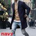 Loom Loom 2019 Winter New Solid Color Simple Men's Mid-Length Wool Coat_viptrois.com