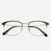 Men's New Fashion Korean Square Literary Metal Flat Mirror Anti Blue Light Glasses Frame Men_viptrois.com