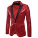 Performance Dress, Gold Sequin Korean Suit, Nightclub, Host, Emcee, Studio Jacket, Men's_viptrois.com