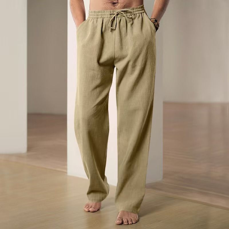 Men's Cotton-Linen Casual Pants - Loose Fit, Breathable & Versatile For Everyday Comfort_viptrois.com