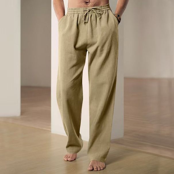 Men's Cotton-Linen Casual Pants - Loose Fit, Breathable & Versatile For Everyday Comfort_viptrois.com