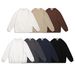 2025 Spring New Japanese Style Basic Simple Solid Color Loose Casual Round Neck Pullover Sweatshirt For Men_viptrois.com