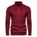 Men's Clothing Autumn New Men's High Collar Casual Knitted Warm Bottoming Shirt Men's Solid Color Pullover Large Size_viptrois.com