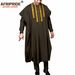 Men's clothing African ethnic solid color cotton men's casual jacket + pants + coat_viptrois.com