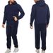 Pure Cross-Border European Size New Solid Men's Sports Trend Pullover Hoodie Set White Khaki Color None_viptrois.com
