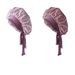 Double Layer Satin Shower Cap - 36cm Wide Brim With Ribbon Trim & Two-Tone Design For Hair Protection_viptrois.com