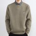 High-End Two-Piece Sweater Men's Trendy Thickened Warm Knitwear Autumn Winter Inner Collar Knitted Base Shirt_viptrois.com