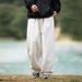 Men's Clothing Design Wide Leg Casual Pants Men's Spring New High Street Loose Versatile Drape Sweatpants_viptrois.com