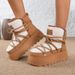 Women's Shoes Large Size Snow Boots Women's 2025 Winter New Thick Sole Warm Plus Velvet Thickened Comfortable Warm Cotton Shoes Women_viptrois.com