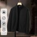 Fashion Casual Stand-up Collar Fleece Clothes Men's Spring And Autumn Thickened Fleece Thermal Sweater Youth Jacket Tide_viptrois.com
