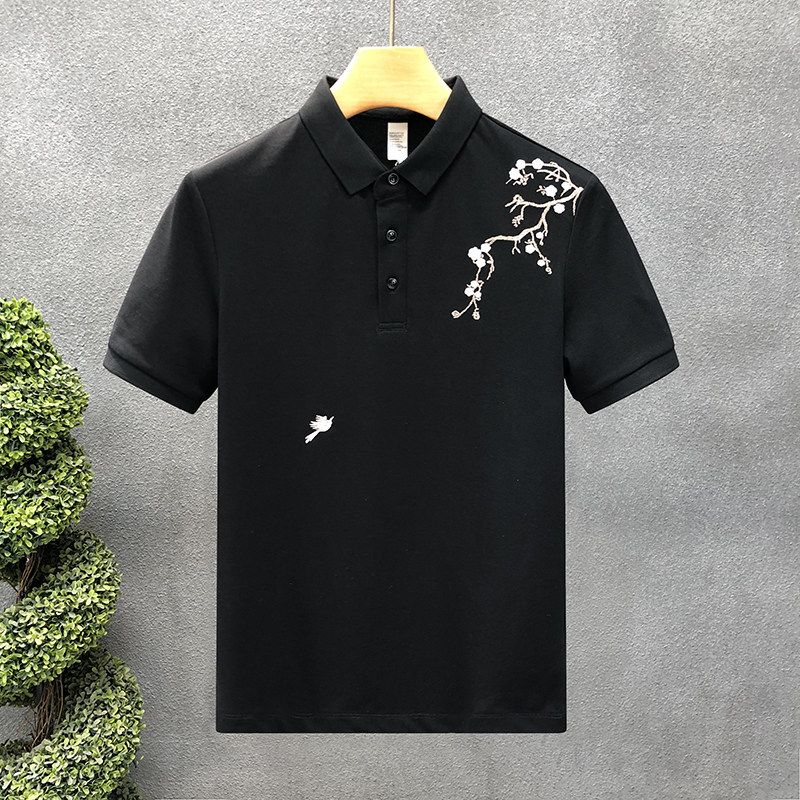 High End Men's Short Sleeve Polo Shirt Embroidered Design Stylish Cool Look Young Men New Summer 2026 T Shirt_viptrois.com