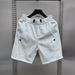 Men's Clothing Summer New Style Button Splicing Sports Shorts Men's Fashion Brand Loose Straight Fashion Outerwear Casual Four Point Pants_viptrois.com
