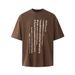 Men's Clothing Letter Print Short Sleeved Tops For Men In Summer Korean Style Trendy Niche Short Sleeved T Shirts Loose Round Neck T Shirt_viptrois.com