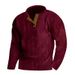 2024 Spring And Autumn New Hot Selling Men's Outdoor Corduroy Casual Round Neck Solid Color Long Sleeve Sweatshirt_viptrois.com