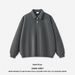 Pure Pure RS Men's Clothing|Old Money Clean Fit Stand Collar 380G Heavyweight Polo Shirt College Style Sweatshirt For Men_viptrois.com