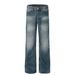 Men's Clothing neutral washed blue design high end men's straight slim jeans_viptrois.com