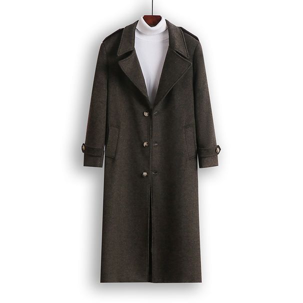 Men's Clothing New autumn and winter thick woolen coat for men, super long style, high end and handsome windbreaker, designer coat for men_viptrois.com