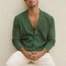 Men's Knitted Button Long Sleeved Shirts Autumn And Winter New Men's Breathable Shirt Tops_viptrois.com