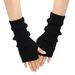 Unisex Medium long wool gloves Warm gloves Anime dress gloves Knit fingerless warm gloves_viptrois.com