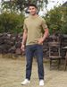 2025 Designer T-shirt Men's Short Sleeved T-shirt Round Neck Texture Casual Tight Summer Texture Casual Tight Summer_viptrois.com