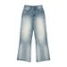 Men's Clothing Spring And Summer Gradient High Street Neutral Wide Leg Loose Baggy Jeans Flared Jeans For Men And Women_viptrois.com