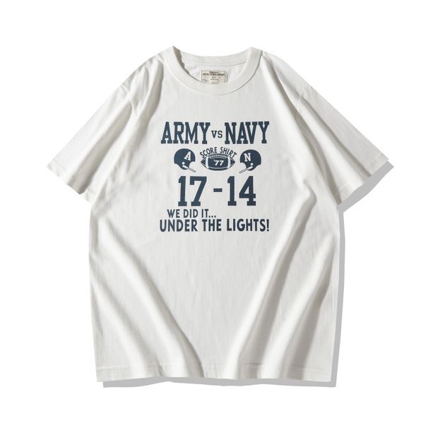 OKONKWO ARMY&NAVY Thick T-shirt 210g Men's Rugby Round Neck Short Sleeve TEE_viptrois.com