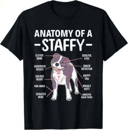 2026 T-shirtt-shirtanatomy Of A Staffy Staffordshire Bull Terrier_viptrois.com