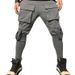 Men's clothing hip-hop multi-pocket leggings casual sports fashion trendy street workwear leggings_viptrois.com