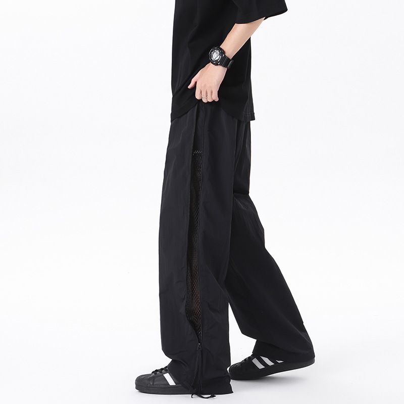 Men's Clothing Casual Trousers Branch Embroidery Design Straight Drape Youth Trousers_viptrois.com