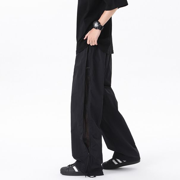 Men's Clothing Casual Trousers Branch Embroidery Design Straight Drape Youth Trousers_viptrois.com